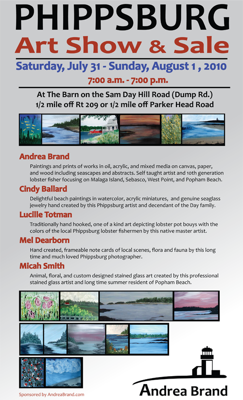 Art Show and Sale Art Show and Sale Poster - Phippsburg%2C Maine