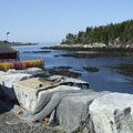 Drying the Nets, Old West Point, Phippsburg, Maine - Andrea Brand Photo